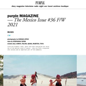 Click to visit external link to Purple Magazine's Mexico Issue